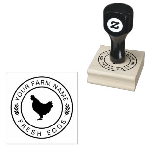 Farmhouse Hen   Farm Or Chicken Coop Personalised Rubber Stamp