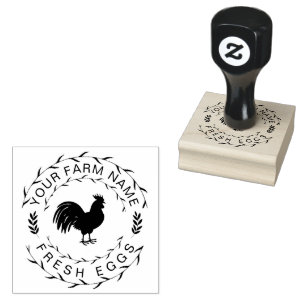 Farmhouse Hen   Farm Or Chicken Coop Personalised Rubber Stamp