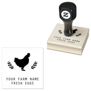 Farmhouse Hen   Farm Or Chicken Coop Personalised Rubber Stamp