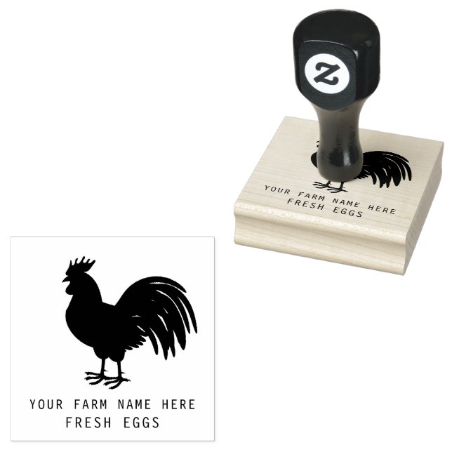 Farmhouse Hen | Farm Or Chicken Coop Personalised  Rubber Stamp (Stamped)