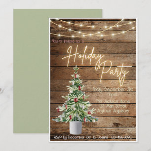 Farmhouse Holiday Party Invitation