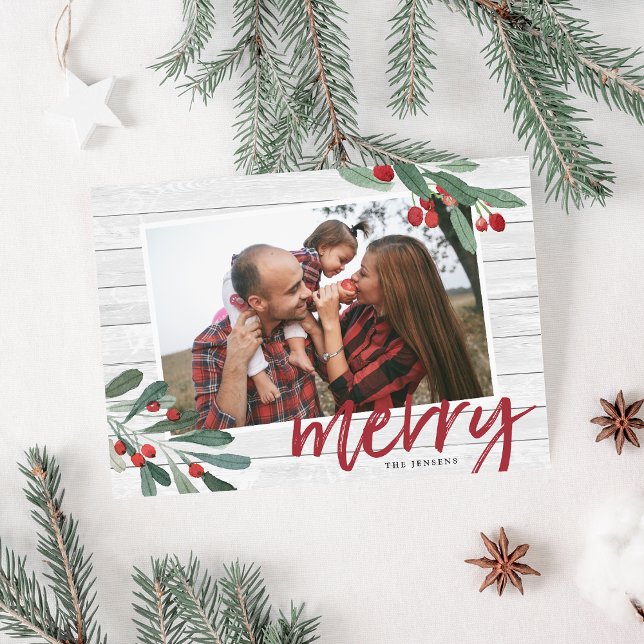 Farmhouse Holly | Holiday Photo Card (Creator Uploaded)