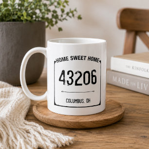 Farmhouse Home Sweet Zip Code Mug