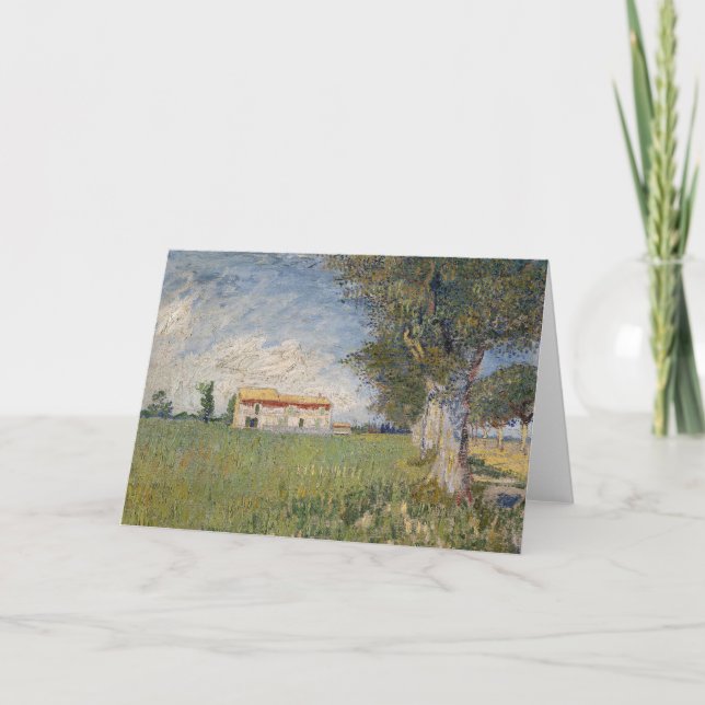 Farmhouse in a Wheat Field | Vincent van Gogh Card (Front)