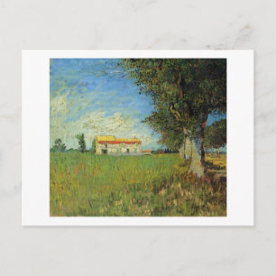 Farmhouse in a Wheat Field, Vincent van Gogh Postcard