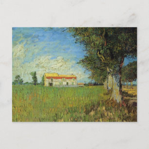 Farmhouse in a Wheat Field, Vincent van Gogh Postcard