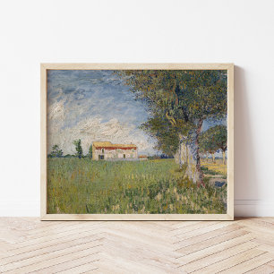 Farmhouse in a Wheat Field   Vincent van Gogh Poster
