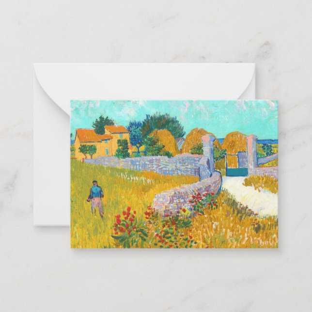 Farmhouse in Provence, 1888 by Vincent van Gogh Card (Front)