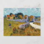 Farmhouse in Provence (1888) by Vincent Van Gogh Postcard<br><div class="desc">Farmhouse in Provence (1888) by Vincent Van Gogh. Vincent Van Gogh was a famous artist. He was a dutch post impressionist painter.This painting is in the public domain.</div>