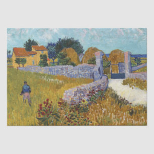 Farmhouse in Provence (1888) by Vincent Van Gogh Tissue Paper