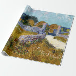 Farmhouse in Provence (1888) by Vincent Van Gogh Wrapping Paper<br><div class="desc">Farmhouse in Provence (1888) by Vincent Van Gogh. Vincent Van Gogh was a famous artist. He was a dutch post impressionist painter.This painting is in the public domain.</div>