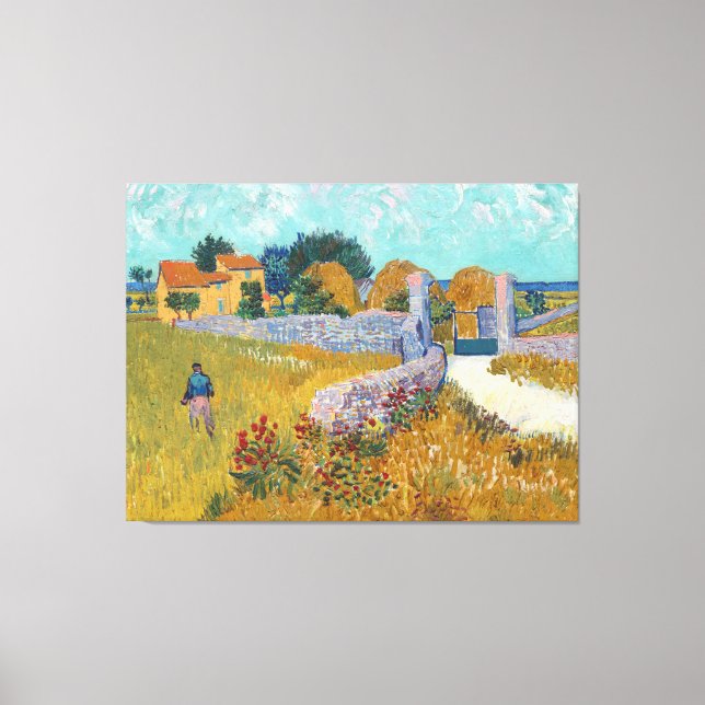 Farmhouse in Provence by Vincent van Gogh (1888) Canvas Print (Front)