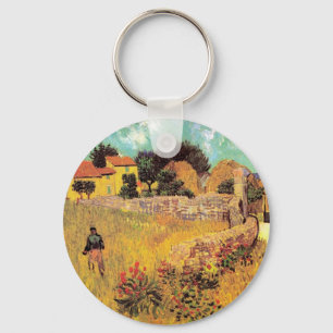 Farmhouse in Provence by Vincent van Gogh Key Ring