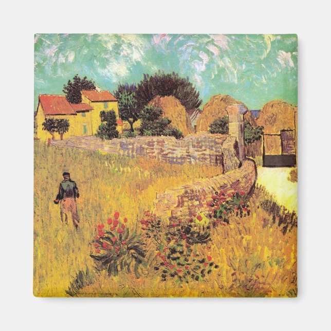 Farmhouse in Provence by Vincent van Gogh Magnet (Front)