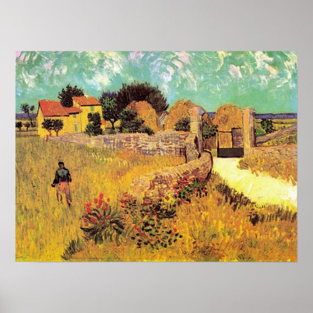 Farmhouse in Provence by Vincent van Gogh van Gogh Poster (Front)