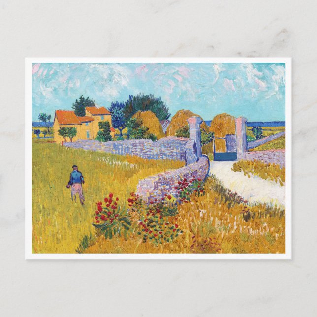 Farmhouse in Provence, Van Gogh Postcard (Front)