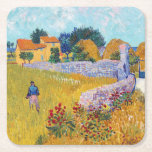 Farmhouse in Provence, Van Gogh Square Paper Coaster<br><div class="desc">Vincent Willem van Gogh (30 March 1853 – 29 July 1890) was a Dutch post-impressionist painter who is among the most famous and influential figures in the history of Western art. In just over a decade, he created about 2, 100 artworks, including around 860 oil paintings, most of which date...</div>