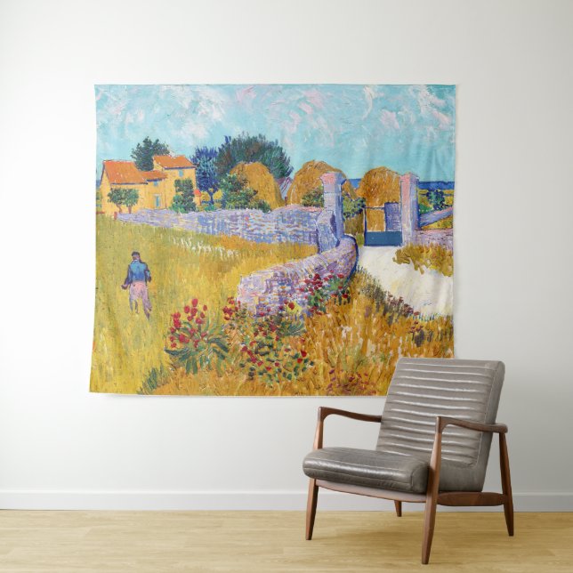 Farmhouse in Provence, Van Gogh Tapestry (In Situ (Horizontal))