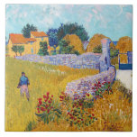 Farmhouse in Provence, Van Gogh Tile<br><div class="desc">Vincent Willem van Gogh (30 March 1853 – 29 July 1890) was a Dutch post-impressionist painter who is among the most famous and influential figures in the history of Western art. In just over a decade, he created about 2, 100 artworks, including around 860 oil paintings, most of which date...</div>