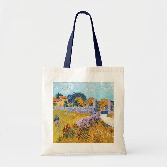 Farmhouse in Provence, Van Gogh Tote Bag (Front)