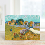 Farmhouse in Provence | Vincent van Gogh Card<br><div class="desc">Farmhouse in Provence (1888) by Dutch post-impressionist artist Vincent Van Gogh. Original artwork is an oil on canvas landscape painting in vibrant golden yellows and aqua blue shades.

Use the design tools to add custom text or personalise the image.</div>