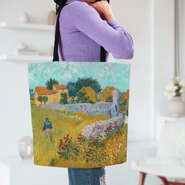 Farmhouse in Provence | Vincent van Gogh Tote Bag (Creator Uploaded)