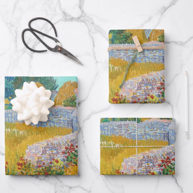 Farmhouse in Provence - Vincent van Gogh Wrapping Paper Sheet (Front)