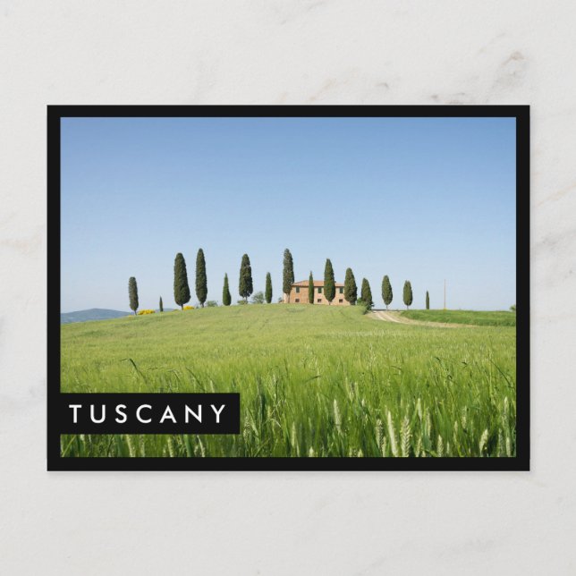 Farmhouse in Tuscany black edge postcard (Front)