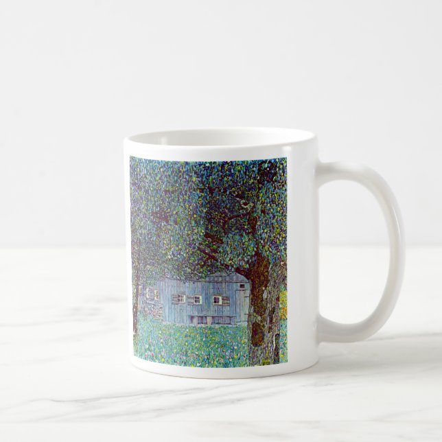 Farmhouse in Upper Austria by Gustav Klimt Coffee Mug (Right)