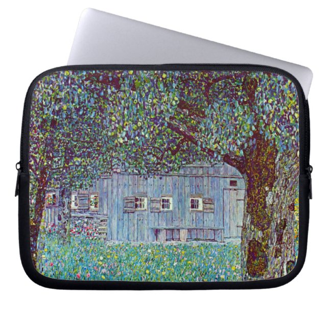 Farmhouse in Upper Austria by Gustav Klimt Laptop Sleeve (Front)