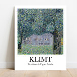 Farmhouse in Upper Austria by Gustav Klimt Poster<br><div class="desc">Bring the beauty of Gustav Klimt’s art into your home with this stunning poster of his painting “Farmhouse in Upper Austria.” Painted in 1911, this piece depicts a farmhouse in a clearing, surrounded by lush greenery and flowers. The careful lighting and use of gray bring the farmhouse into sharp focus,...</div>