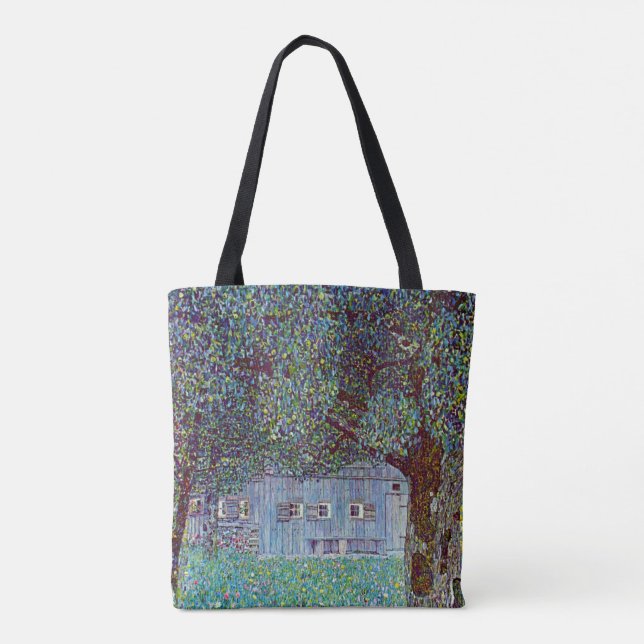 Farmhouse in Upper Austria by Gustav Klimt Tote Bag (Back)