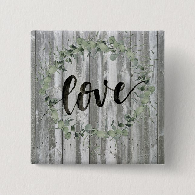 Farmhouse Inspiration - Love 15 Cm Square Badge (Front)