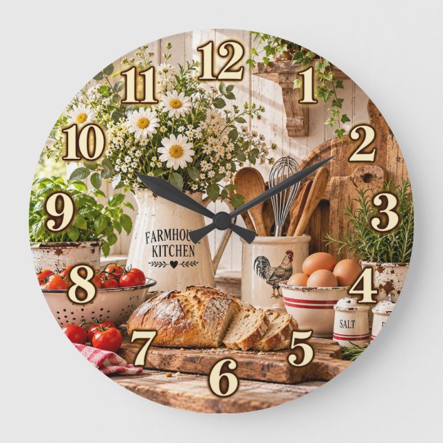 Farmhouse Kitchen Country Clock (Front)