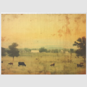 Farmhouse Kitchen Cow Decoupage Tissue Paper