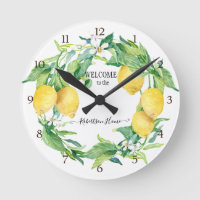 Farmhouse Kitchen Lemon Greenery Wreath Yellow