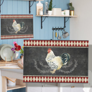 Farmhouse Kitchen Rooster Black n White Decoupage Tissue Paper
