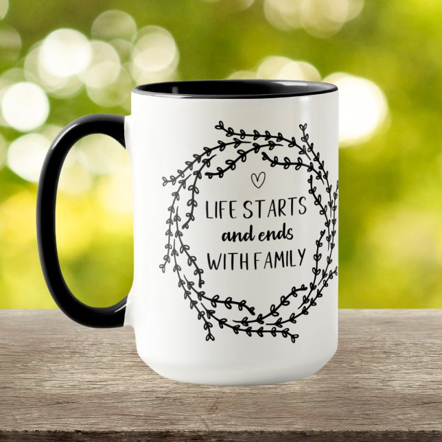 Farmhouse Life Starts and Ends w/Family Coffee Mug (Creator Uploaded)
