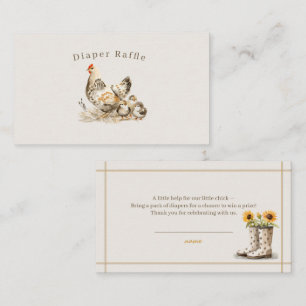 Farmhouse Little Chick Diaper Raffle Enclosure Card