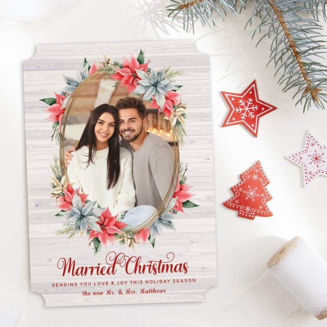 Farmhouse Married Christmas Wedding Announcement (Creator Uploaded)