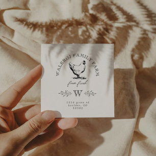 Farmhouse Modern Chicken Farm Business Card