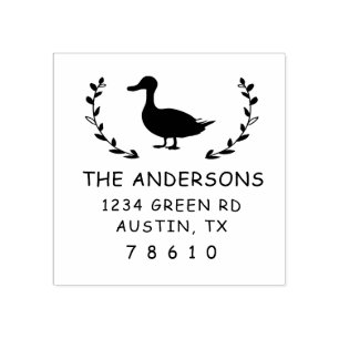 farmhouse modern duck return address Stamp