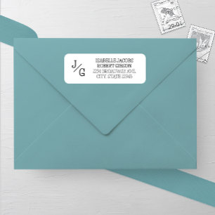 Farmhouse Monogram Wedding Address Label