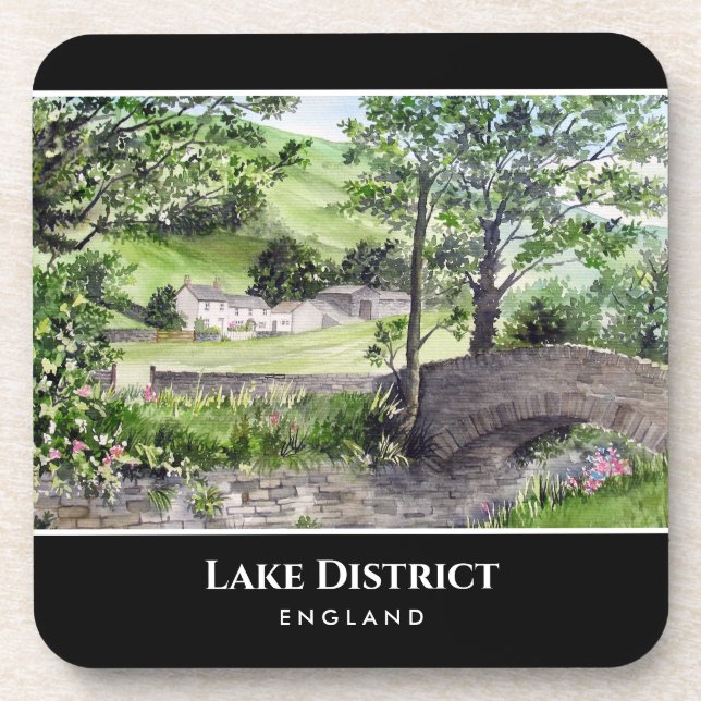 Farmhouse near Thirlmere Lake District England Coaster (Front)
