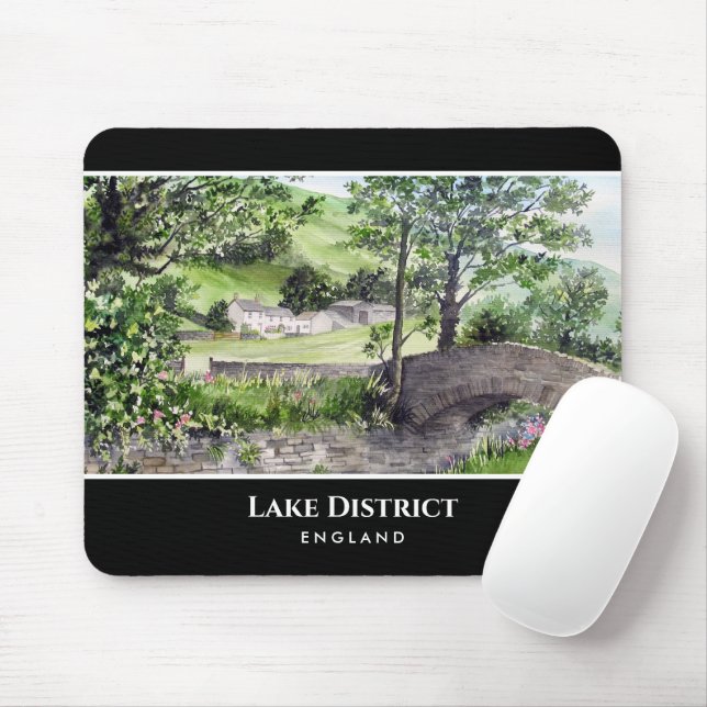 Farmhouse near Thirlmere Lake District England Mouse Mat (With Mouse)
