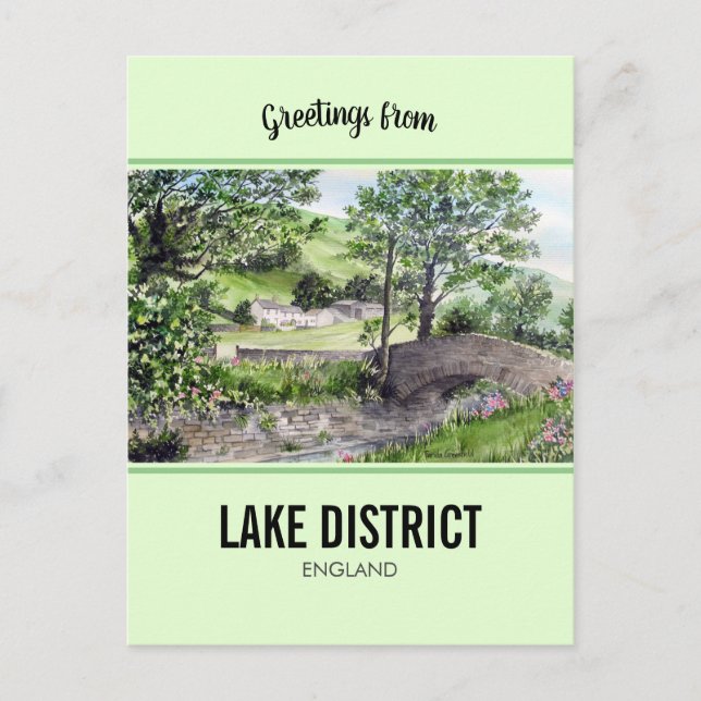 Farmhouse near Thirlmere, Lake District, England Postcard (Front)