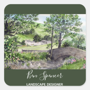 Farmhouse near Thirlmere, Lake District, England Square Sticker