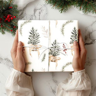 Farmhouse Pine Rustic Christmas Wrapping Paper
