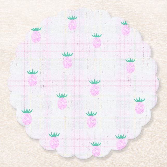 Farmhouse Pineapple Oasis Paper Coaster (Front)