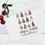 Farmhouse Plaid Tree Small Town Christmas  Tea Towel<br><div class="desc">Farmhouse Kitchen Towel.</div>
